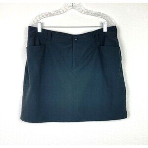 Eddie Bauer Women’s Skort Size 16 Black Stretch Pockets Golf Hiking Sports